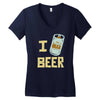 i beer beer Women's V-Neck T-Shirt
