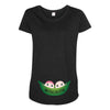 Two Peas In a Pod Twin Babies Maternity Scoop Neck T-shirt