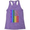 rainbow american flag Racerback Tank