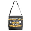 I Love Someone with Childhood Cancer to the Moon and Back to Infinity Adjustable Strap Totes