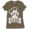 personalized paw halo Ladies Fitted T-Shirt