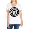 badass bad angry primate Ladies Curvy T-Shirt