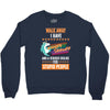 walk away i have anger issues and a serious dislike for stupid people Crewneck Sweatshirt