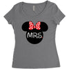 Mr. and Mrs. Matching Women's Triblend Scoop T-shirt