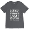 Born In July V-Neck Tee