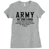 Army Of The Lord Christian T Shirts Bible Verse Ladies Fitted T-Shirt