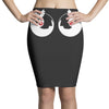 rude christmas pudding Pencil Skirts