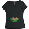 Two Peas In a Pod Twin Chocolate Babies Women's Triblend Scoop T-shirt