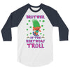 birthday troll brother 3/4 Sleeve Shirt