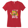 smash all the pots clearance Women's V-Neck T-Shirt