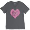 pink heart eat dirt ! t shirt   heart eat dirt graphic V-Neck Tee