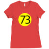 73 the perfect number t shirt the big bang theory cool funny Ladies Fitted T-Shirt