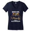march  girl is a perfect combination of princess and warrior Women's V-Neck T-Shirt