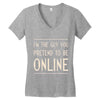 the guy you pretend to be online Women's V-Neck T-Shirt