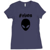 alien funny tshirt Ladies Fitted T-Shirt