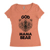 god mama bear Women's Triblend Scoop T-shirt