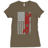 kayak american flag Ladies Fitted T-Shirt