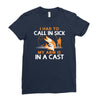 arm in cast Ladies Fitted T-Shirt