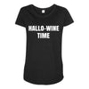 hallo wine Maternity Scoop Neck T-shirt