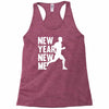 new year, new me running fitness Racerback Tank