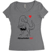 pregnant rex black color Women's Triblend Scoop T-shirt