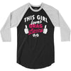 this girl loves drag racing 3/4 Sleeve Shirt