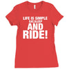 Eat Sleep Ride Ladies Fitted T-Shirt