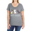happy meowr Ladies Curvy T-Shirt
