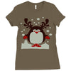 christmas t shirt santa reindeer penguin novelty xmas Ladies Fitted T-Shirt
