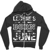 legends are born in june birthday vintag Zipper Hoodie
