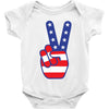 Peace Sign Hand Baby Onesie