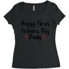 Happy First Father's Day Daddy Women's Triblend Scoop T-shirt