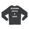 weekends coffe and dogs white back Long Sleeve Shirts