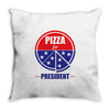 pizza for prez Throw Pillow