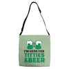 st. patrick's day titties and beer Adjustable Strap Totes