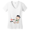 Cute Baby Painter's Mom Love Women's V-Neck T-Shirt