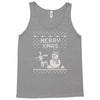 christmas funny dog &amp; snowman Tank Top