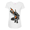 deathstroke marron Maternity Scoop Neck T-shirt