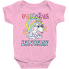 unicorns are born in january cute unicorn Baby Bodysuit