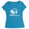 always late worth wait funny turtle tee Women's Triblend Scoop T-shirt