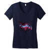 black Women's V-Neck T-Shirt