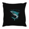 polygon shark Throw Pillow