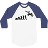 evolution of a biker dirt bike mx motocross t shirt men 3/4 Sleeve Shirt