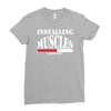 funny installing muscles, ideal gift, birthday present Ladies Fitted T-Shirt