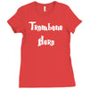 trombone hero funny music Ladies Fitted T-Shirt