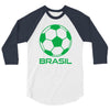 brasil sport soccer ball fun 3/4 Sleeve Shirt
