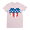 usa flag 2 Ladies Fitted T-Shirt