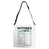 October Girl Facts Libra Adjustable Strap Totes