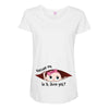 June Peeking Out Baby Girl Maternity Scoop Neck T-shirt