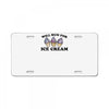 will run for ice cream License Plate
